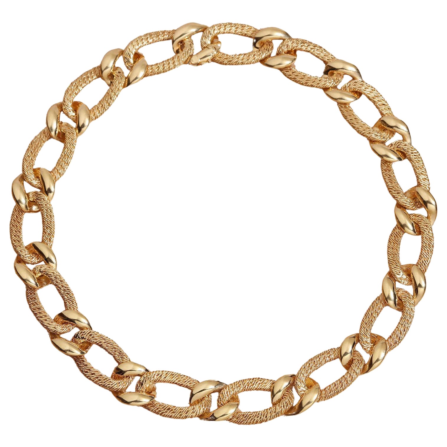 Georges L'Enfant, collier à maillons courbes en or jaune 18 carats