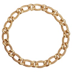 Georges L'Enfant Curb Link 18k Yellow Gold Necklace