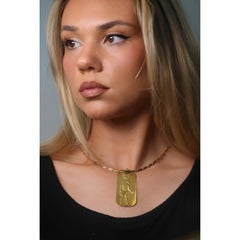 Collier à pendentifs néo-égyptien Georges L'Enfant pour O.J. Perrin & Perrin en jaune 18 carats