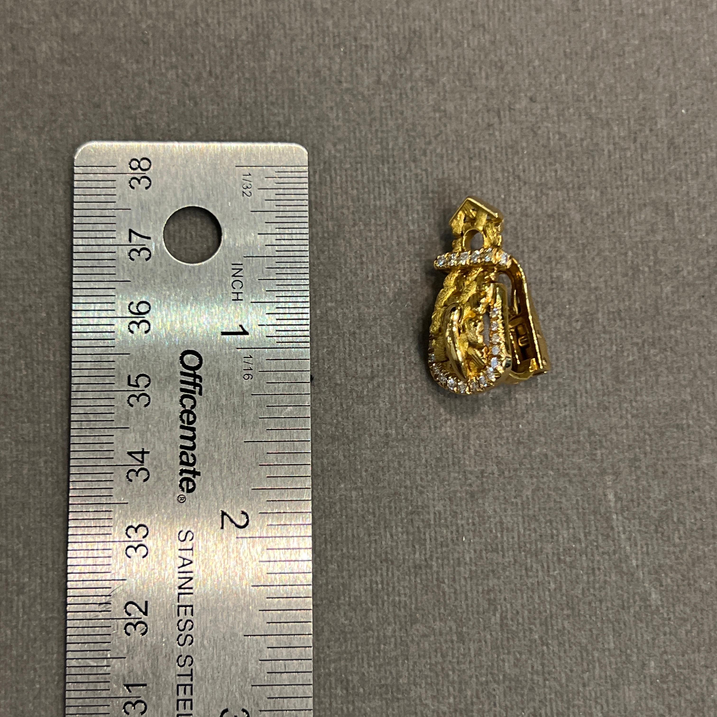 Georges L'Enfant Para Hermes Pendientes Hebilla Diamante en venta 1