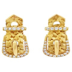 Georges L'Enfant Per Hermes Orecchini con Fibbia di Diamante
