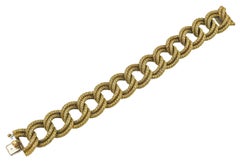 Georges Lenfant for Tiffany France Mid-Century Gold Curb Link Bracelet