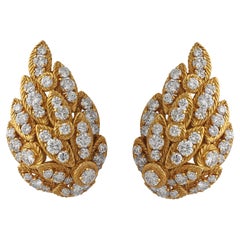 Georges Lenfant for Van Cleef & Arpels Gold & Diamond Earrings
