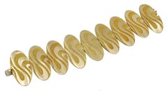 Georges Lenfant for Van Cleef & Arpels Paris Gold "Waves" Link Bracelet