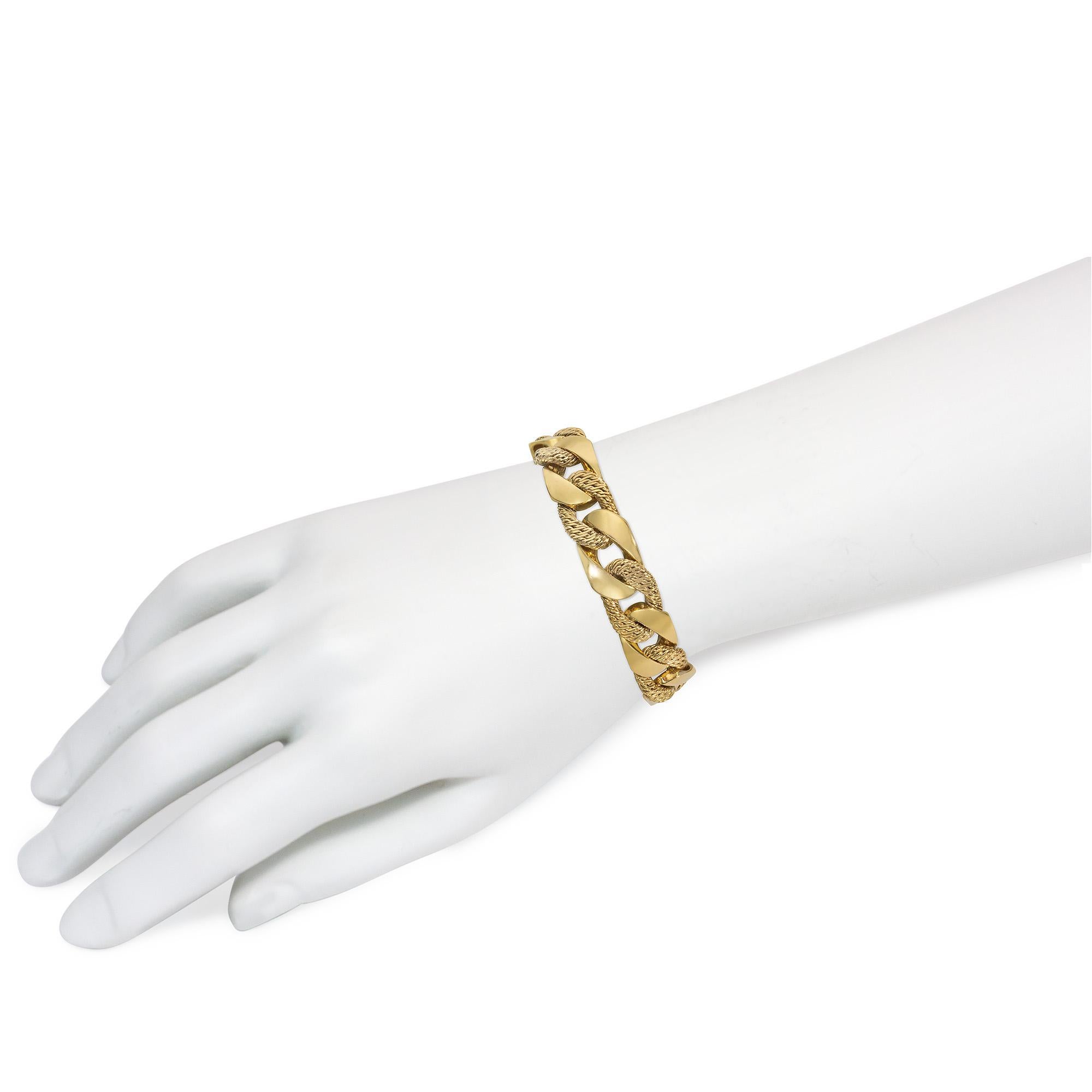 Georges Lenfant, Francia 1960 Collana A Link in oro, convertibile in bracciali in vendita 4