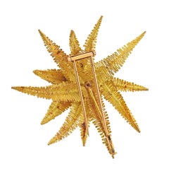 Georges L'Enfantant Spilla francese in oro turchese di grandi dimensioni