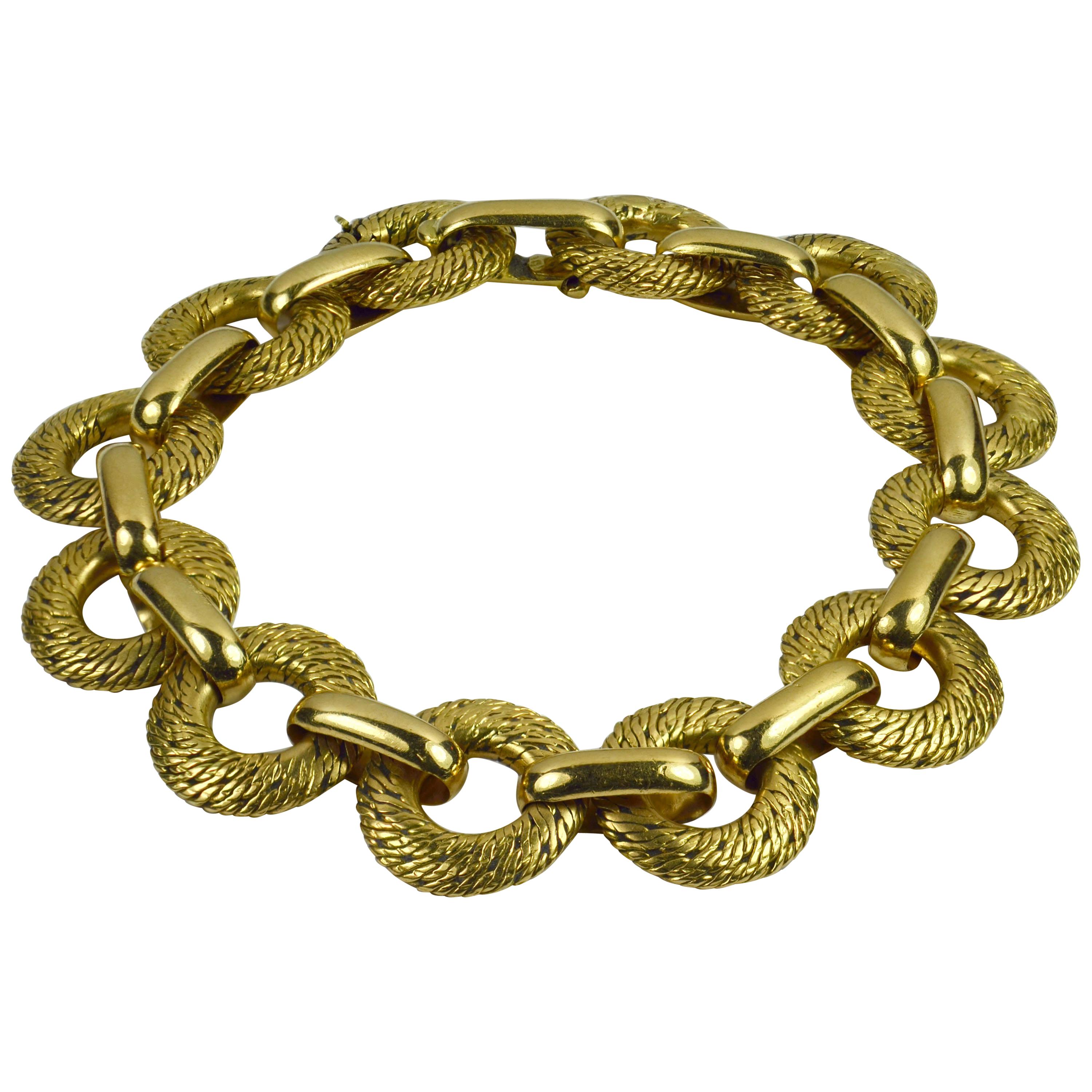 Georges L'Enfant French Yellow Gold Link Bracelet