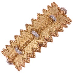Georges Lenfant Gold and Diamond 'Cordelière' Bracelet