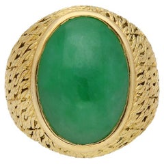 Vintage Georges Lenfant Jade Ring, French, circa 1945