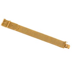 Georges L’Enfant Midcentury Woven Gold Belt Strap Bracelet