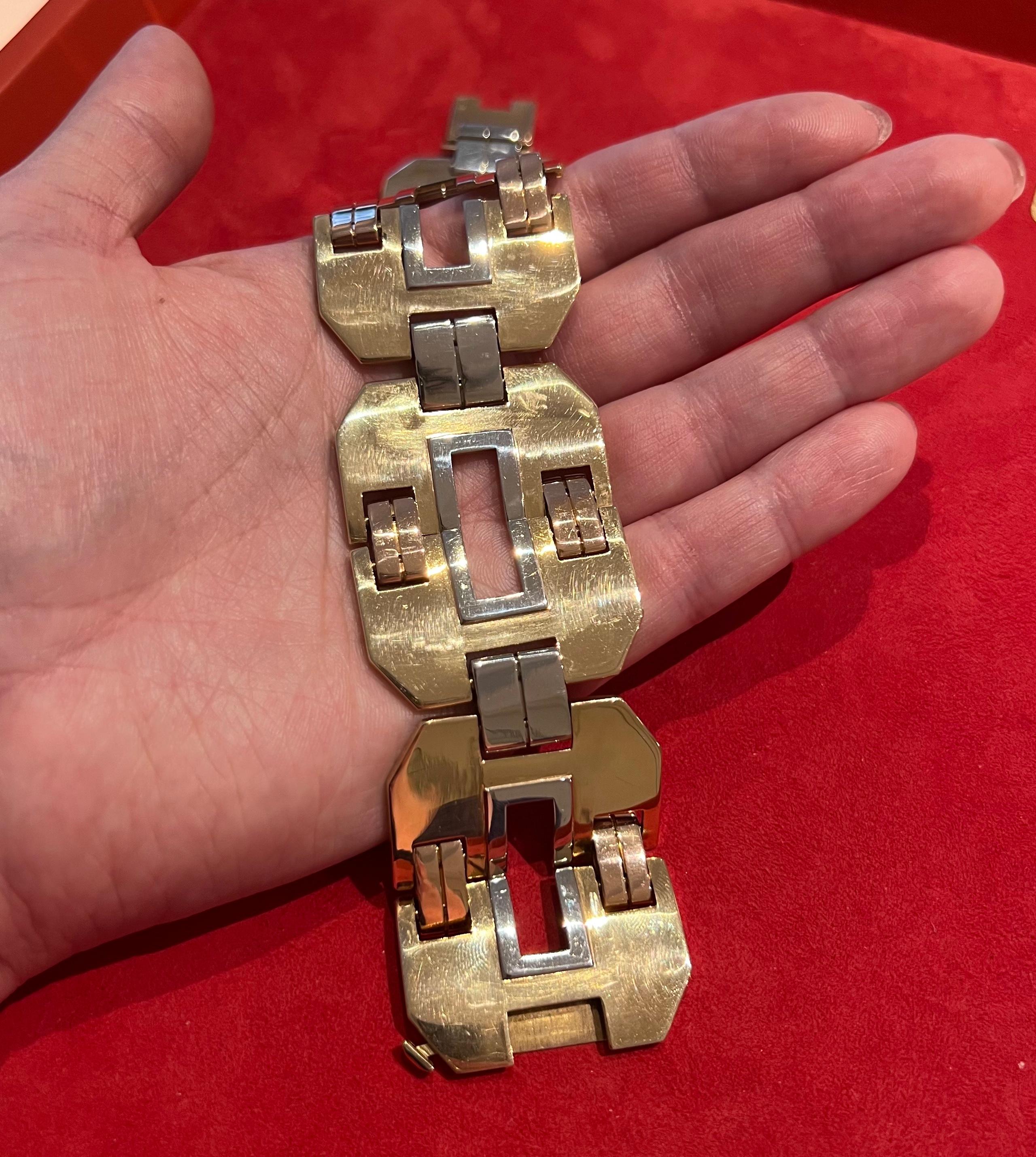 three color gold bracelet