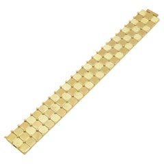 Georges Lenfant Vintage Geometric 18ct Yellow Gold Bracelet