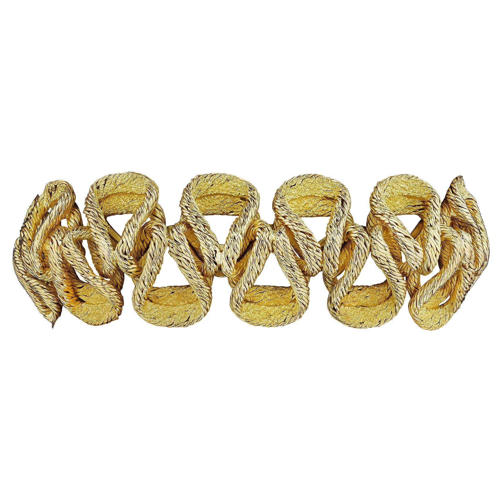 Georges L'Enfant Vintage Gold Ribbon Bracelet