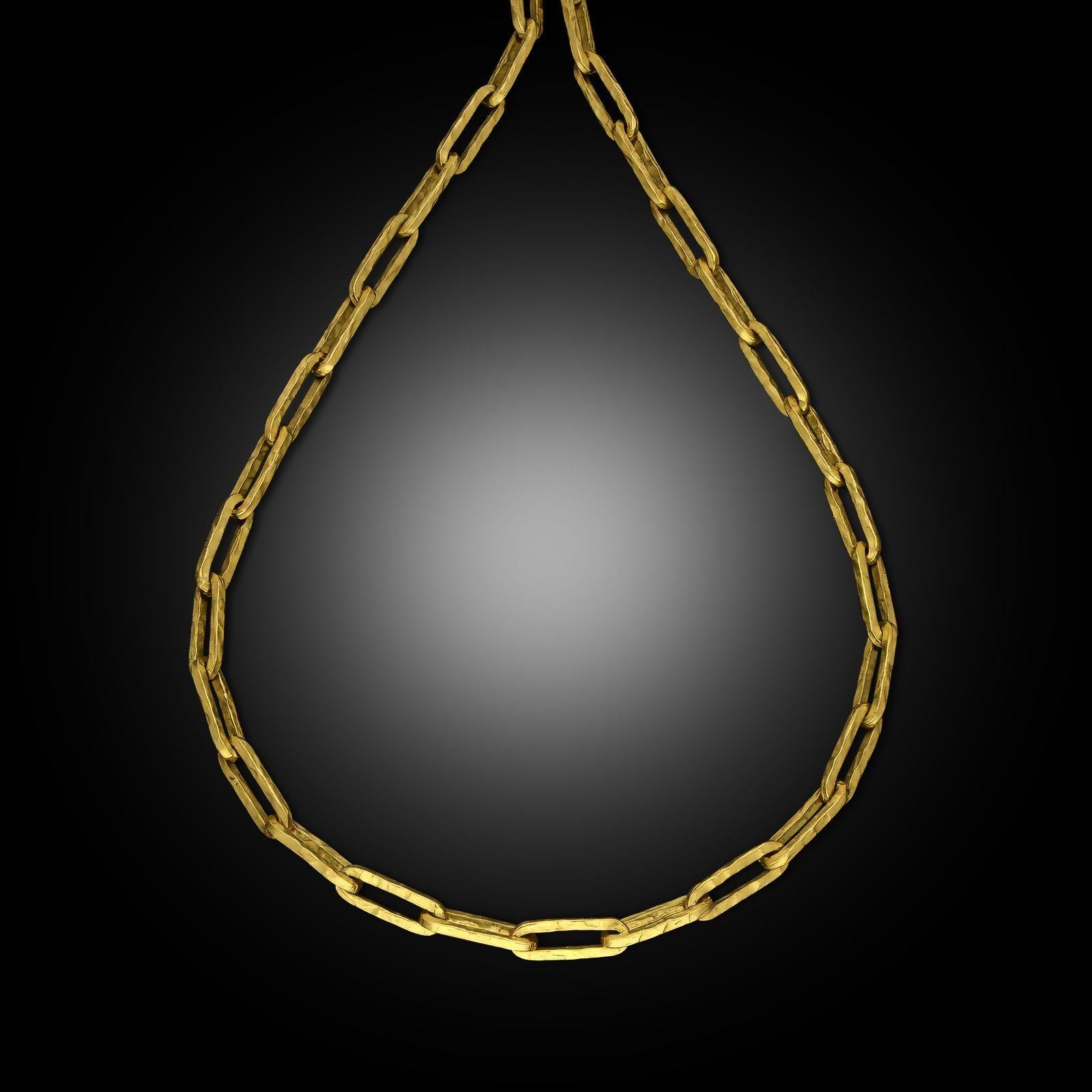 Georges Lenfant Collar vintage de cadena de eslabones de oro de 18 ct Circa 1970 en venta 1