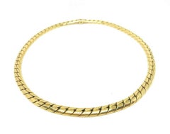 Georges Lenfant Vintage Yellow Gold Choker Necklace