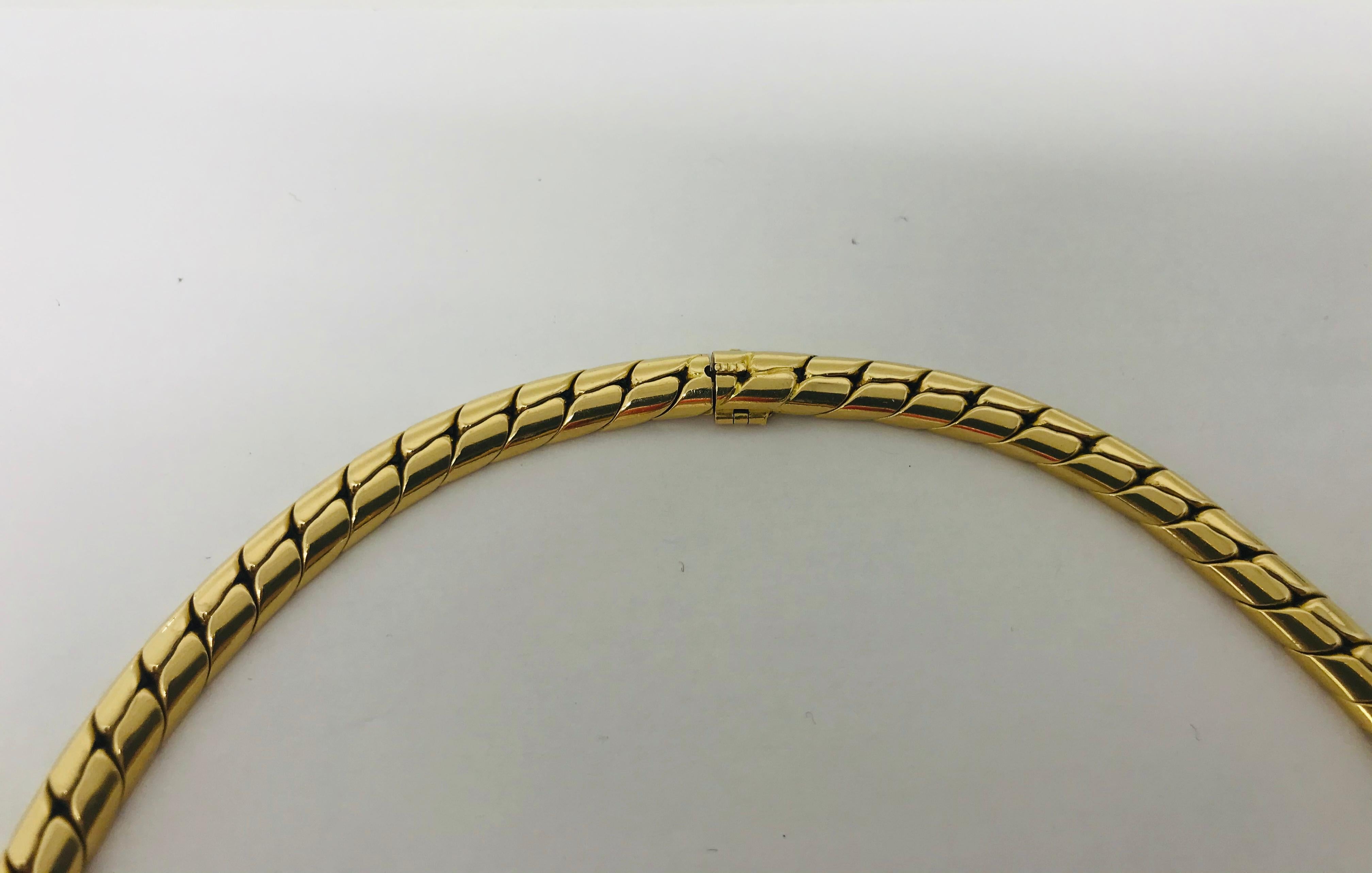 Georges Lenfant Vintage Yellow Gold Choker Necklace 1