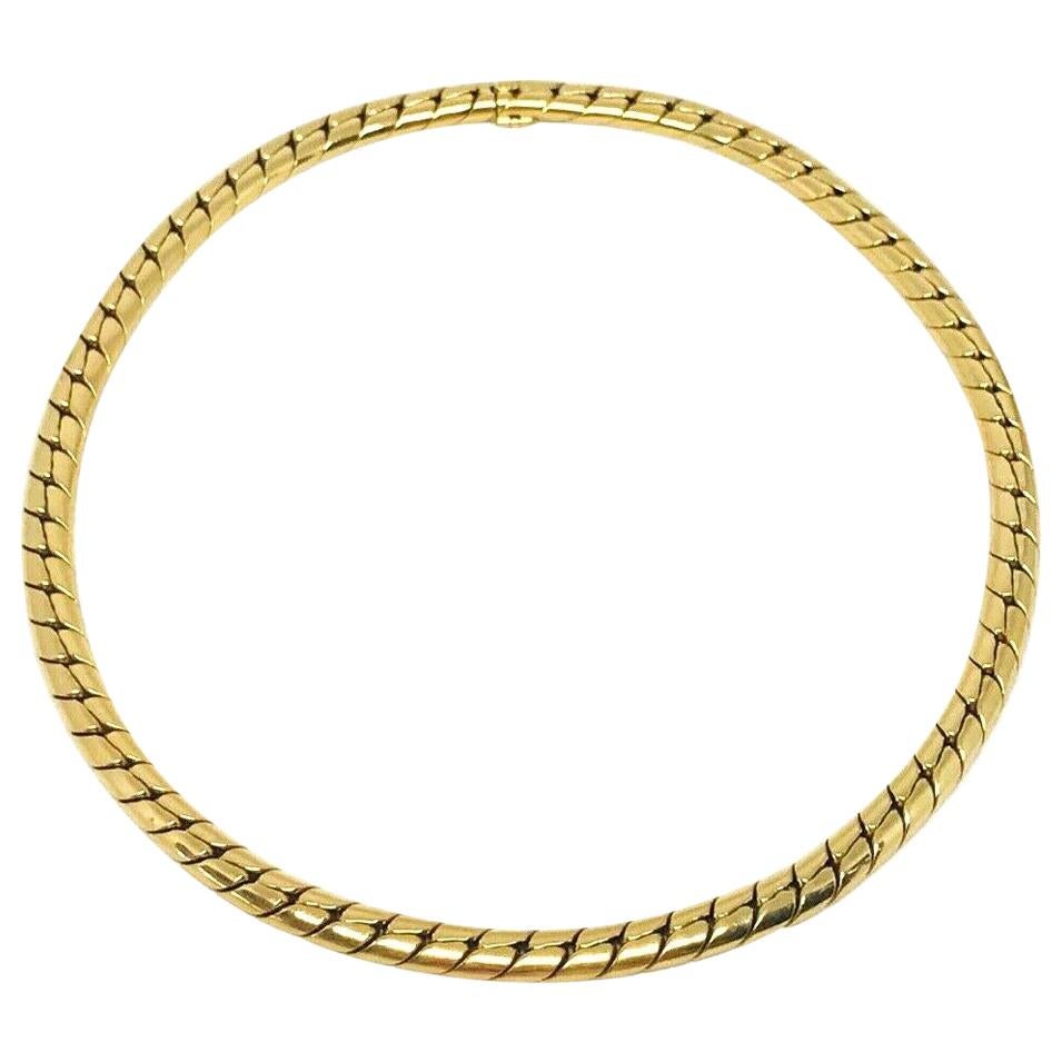 Georges Lenfant Vintage Yellow Gold Choker Necklace