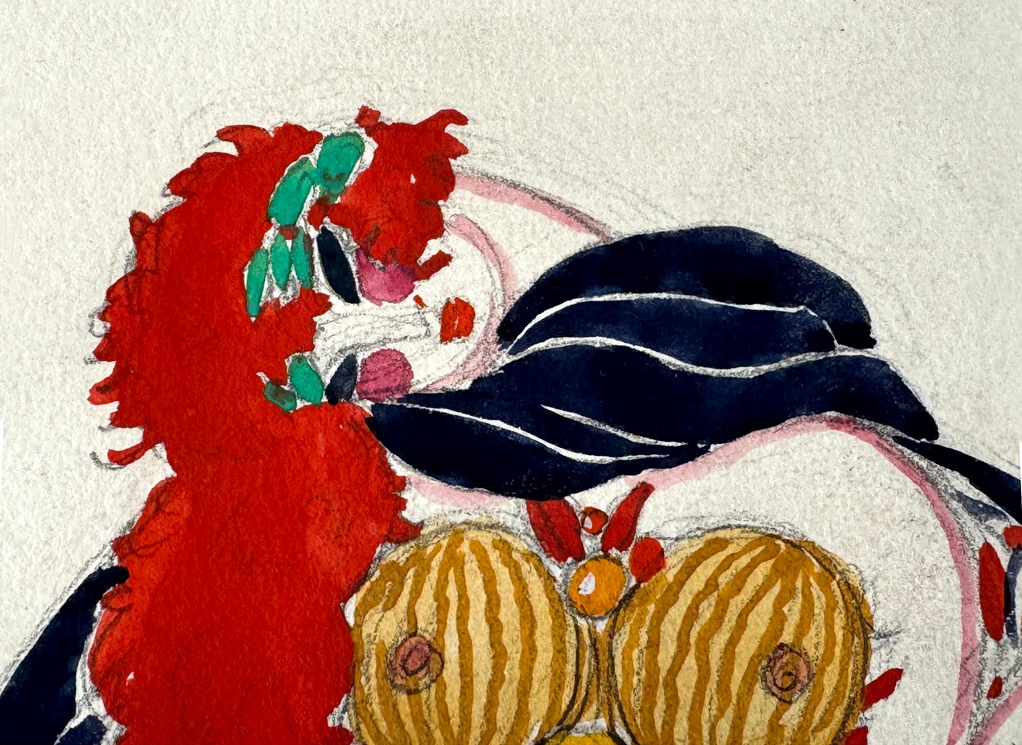 Diseño de Vestuario de Teatro Art Decó con Figuras Mitológicas Griegas - Painting de Georges Lepape