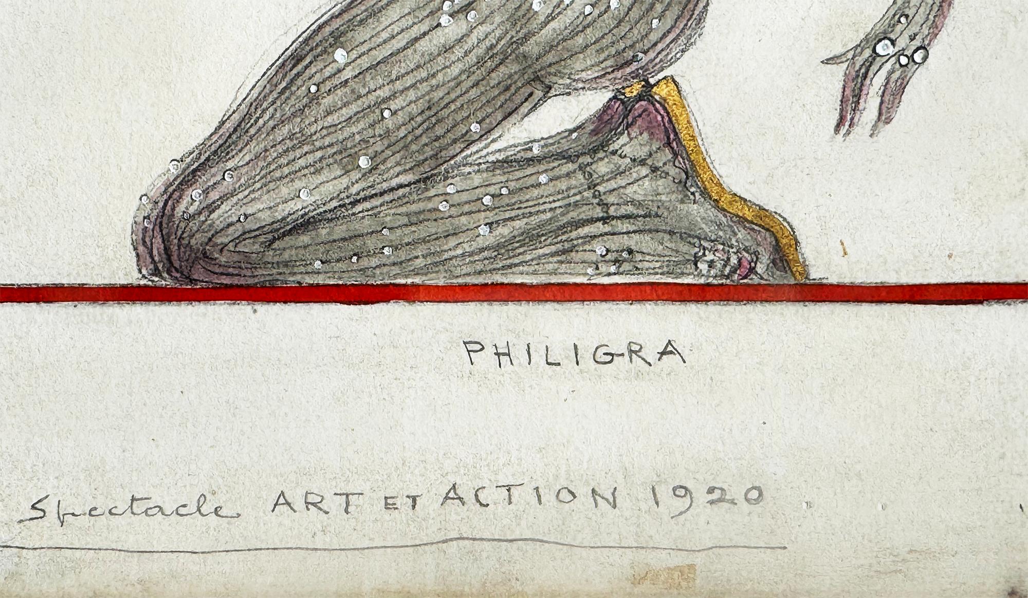 Diseño de Vestuario de Teatro Art Decó con Figuras Mitológicas Griegas en venta 4