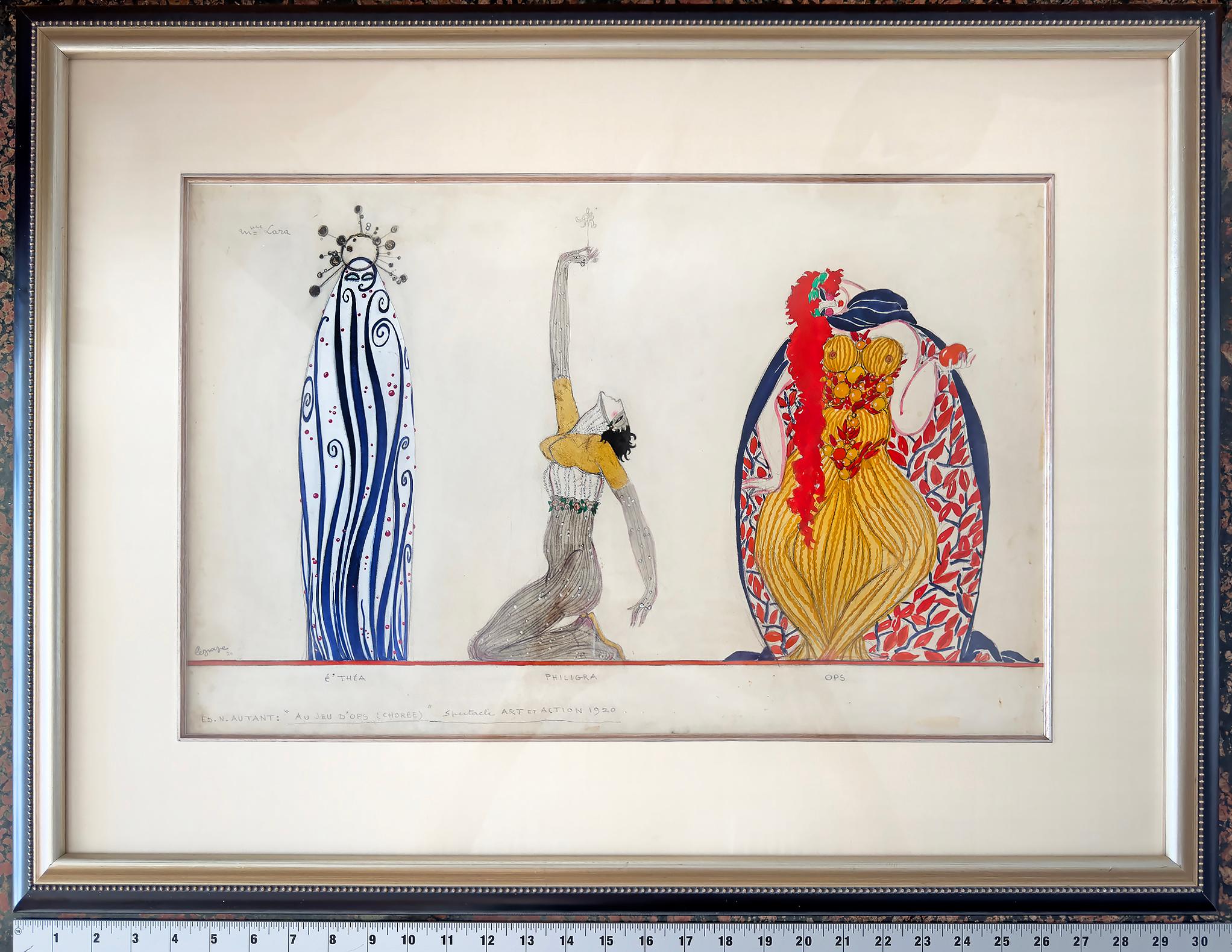 Diseño de Vestuario de Teatro Art Decó con Figuras Mitológicas Griegas en venta 6