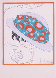 Un par de ponchoir coloreados a mano de 1913, Art Déco, grabados por Georges Lepape (2)