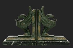 Georges LIMOUSIN Art Deco Griffin Bookends 1920