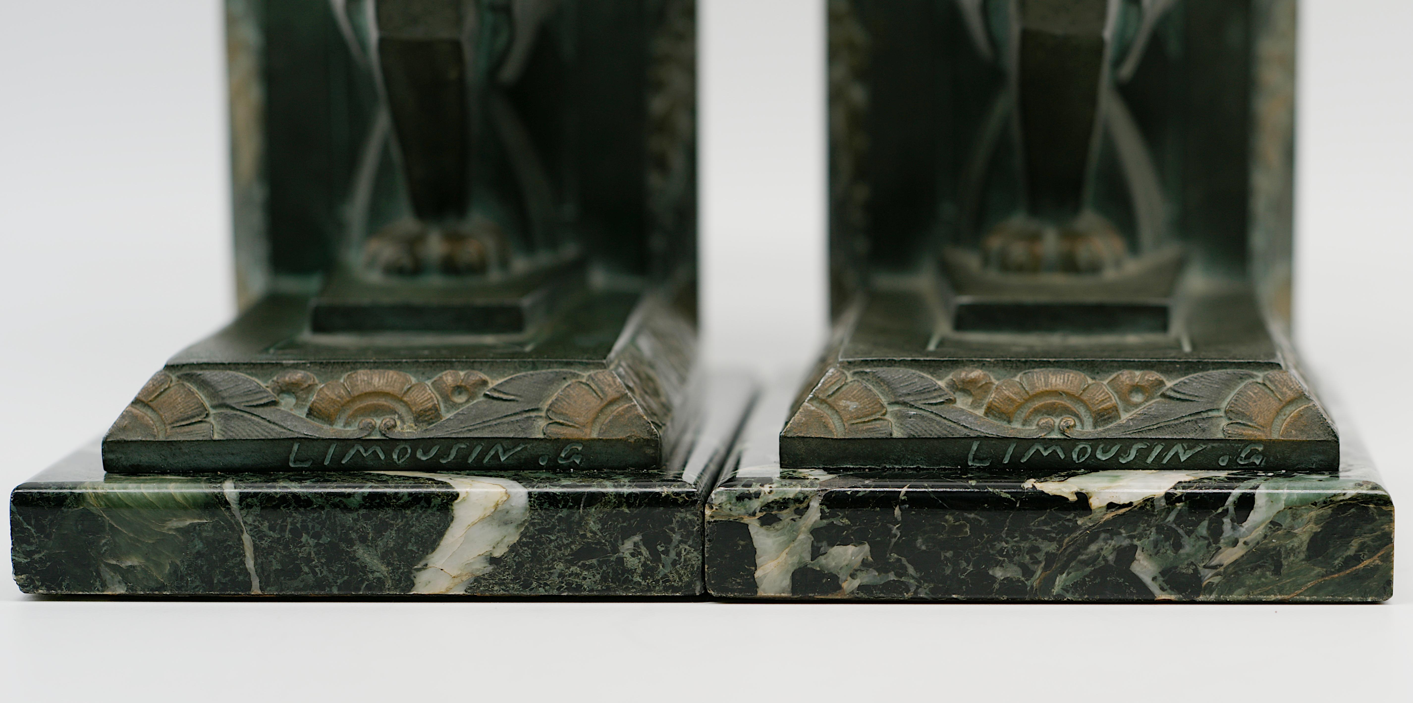 Georges LIMOUSIN Art Deco Griffin Bookends 1920 For Sale 2