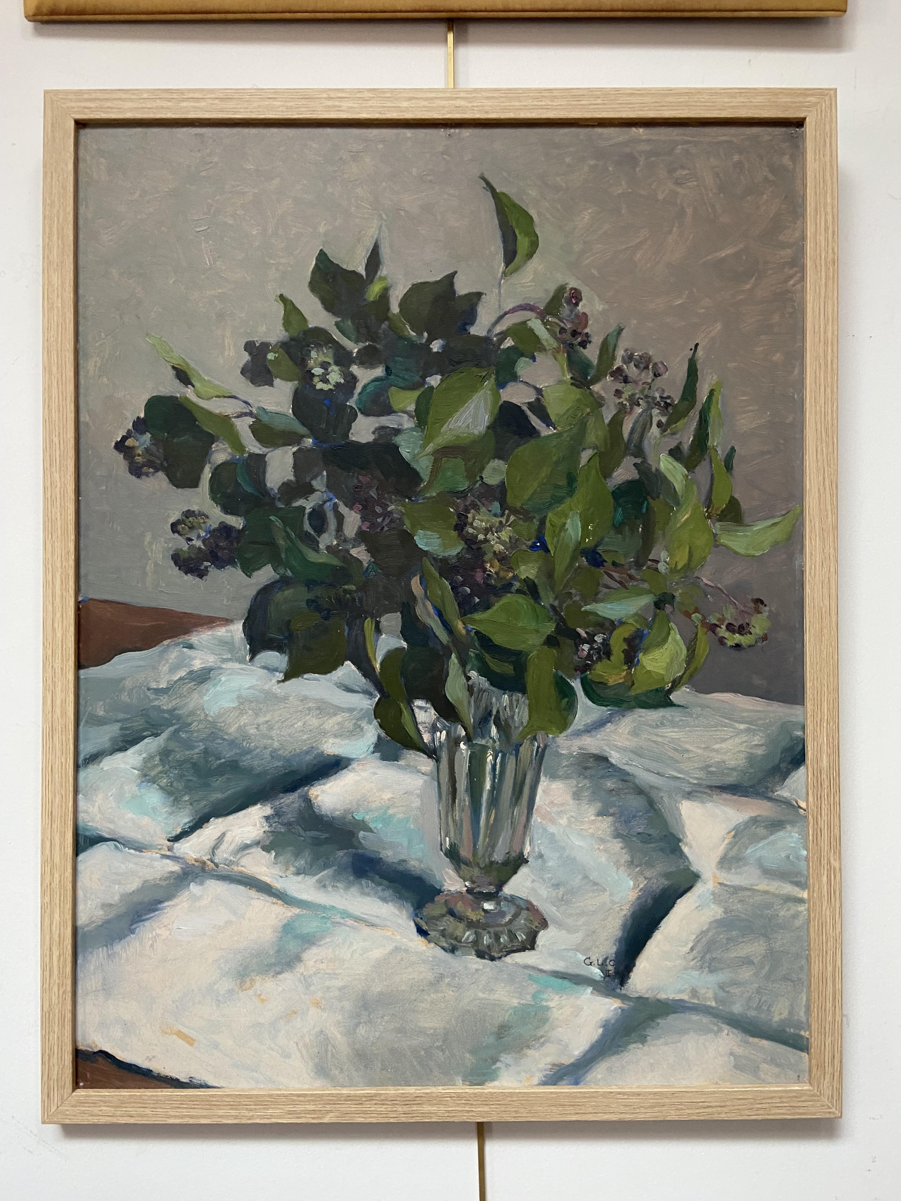 Georges Louis Claude (1879-1963) Blaues Blumenstrauß 1940, Öl auf Papier  im Angebot 6