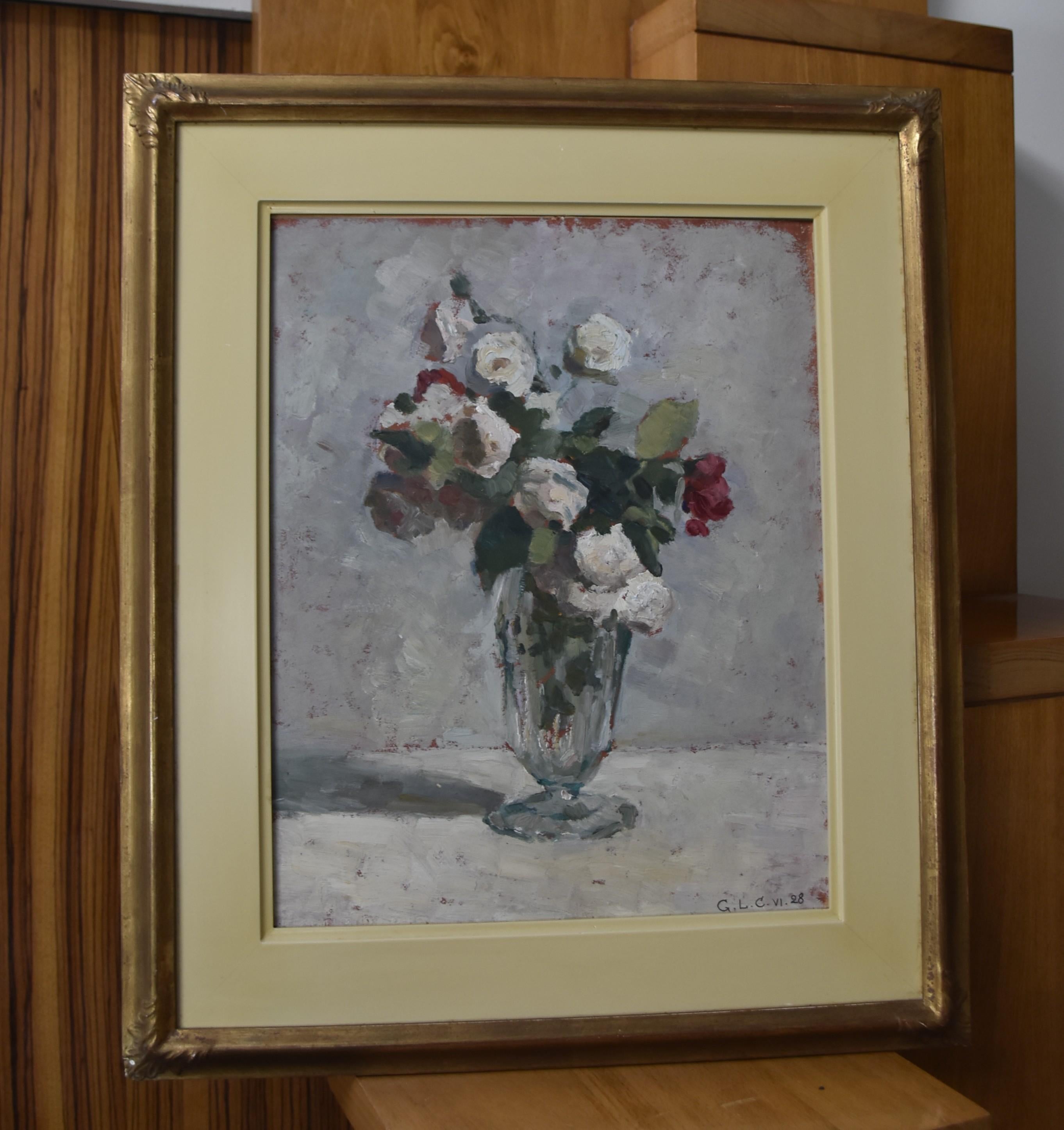 Georges Louis Claude (1879-1963) A flower bouquet, 1928, oil on paper signed 4