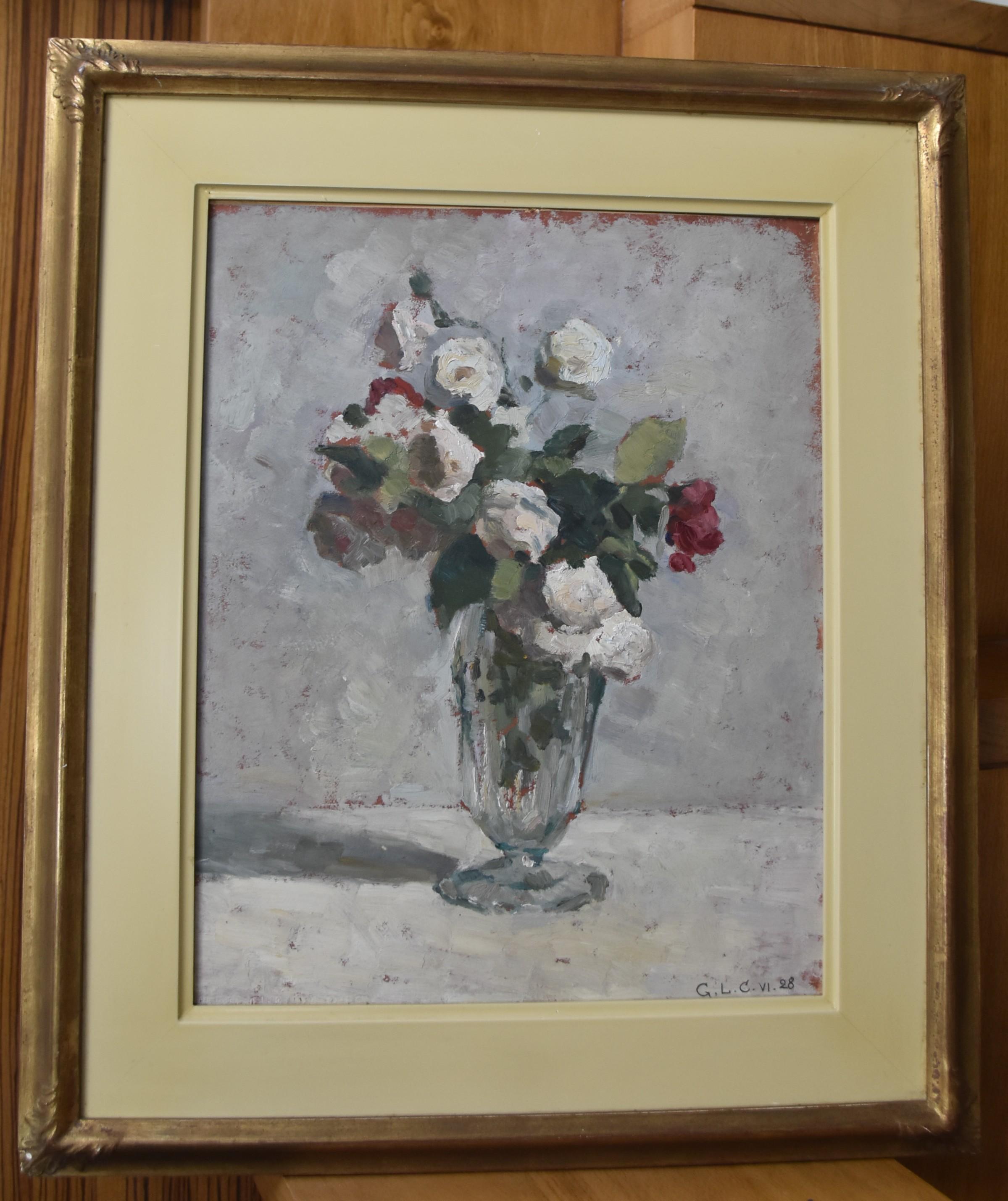 Georges Louis Claude (1879-1963) A flower bouquet, 1928, oil on paper signed 5