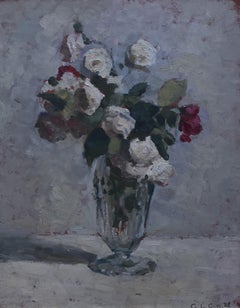 Vintage Georges Louis Claude (1879-1963) A flower bouquet, 1928, oil on paper signed