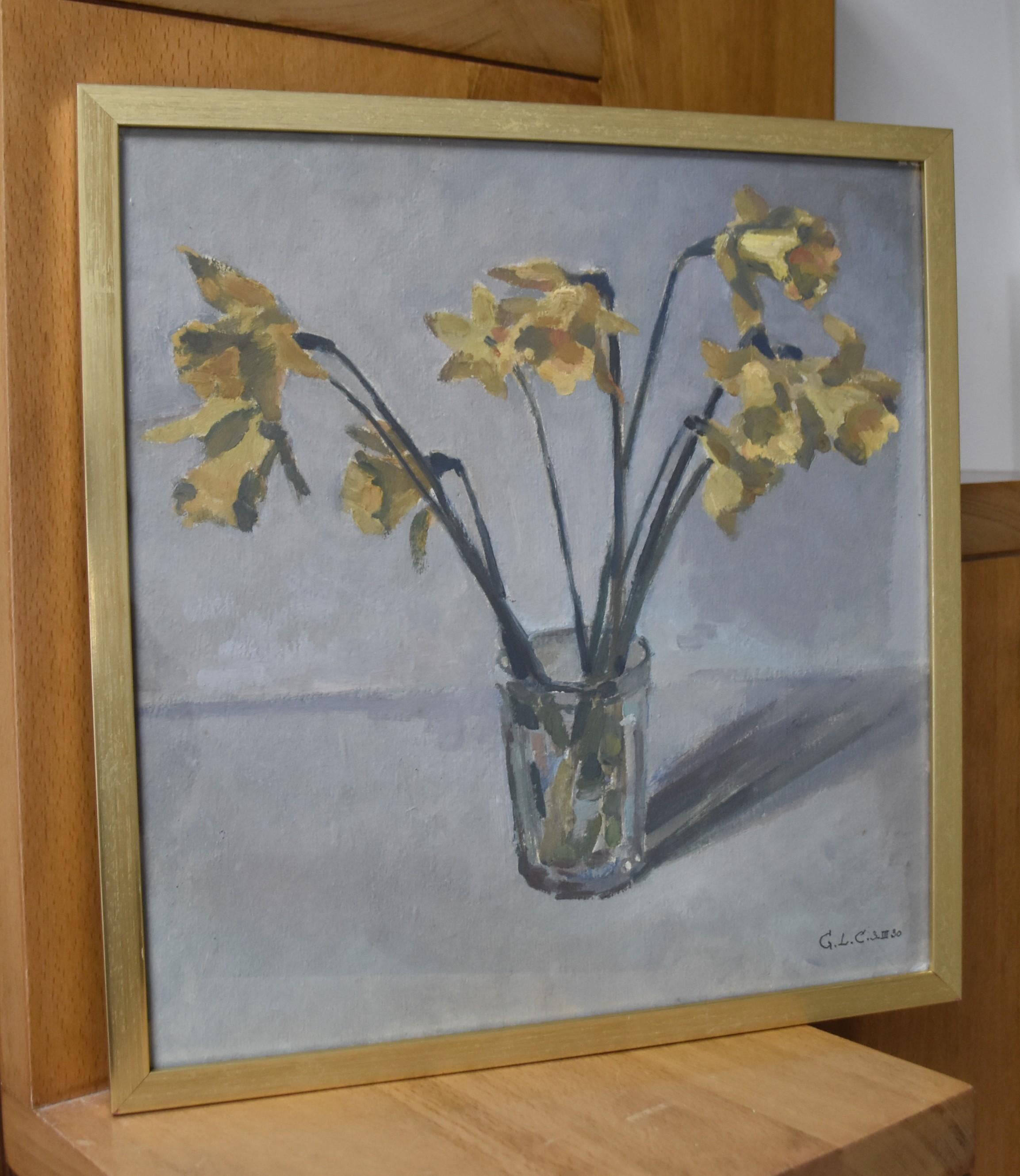 Georges Louis Claude (1879-1963) Daffodils in a vase, 1930  oil on paper signed 6