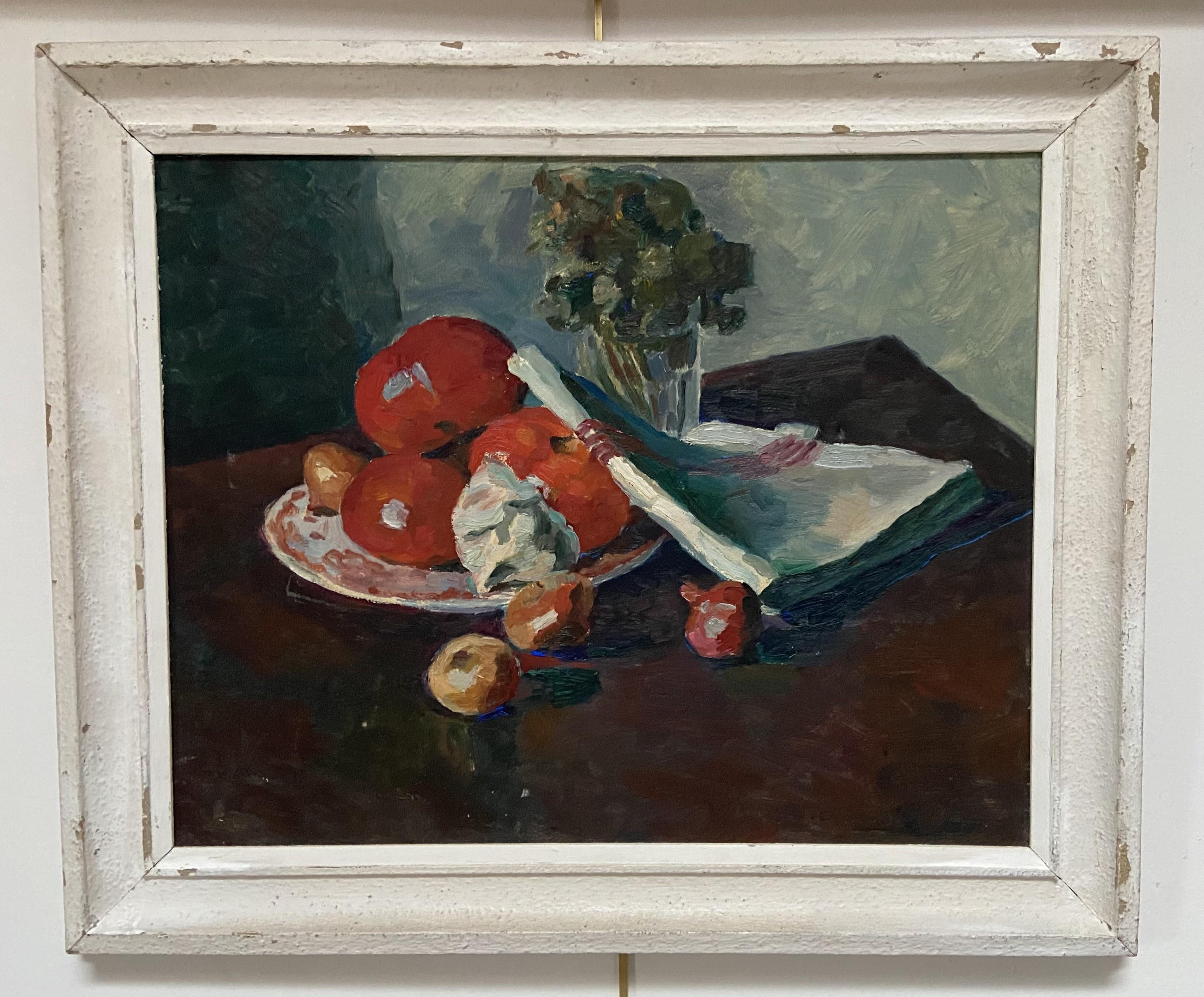 Georges Louis Claude (1879-1963) Still life with fruits, 1938, oil on paper For Sale 3