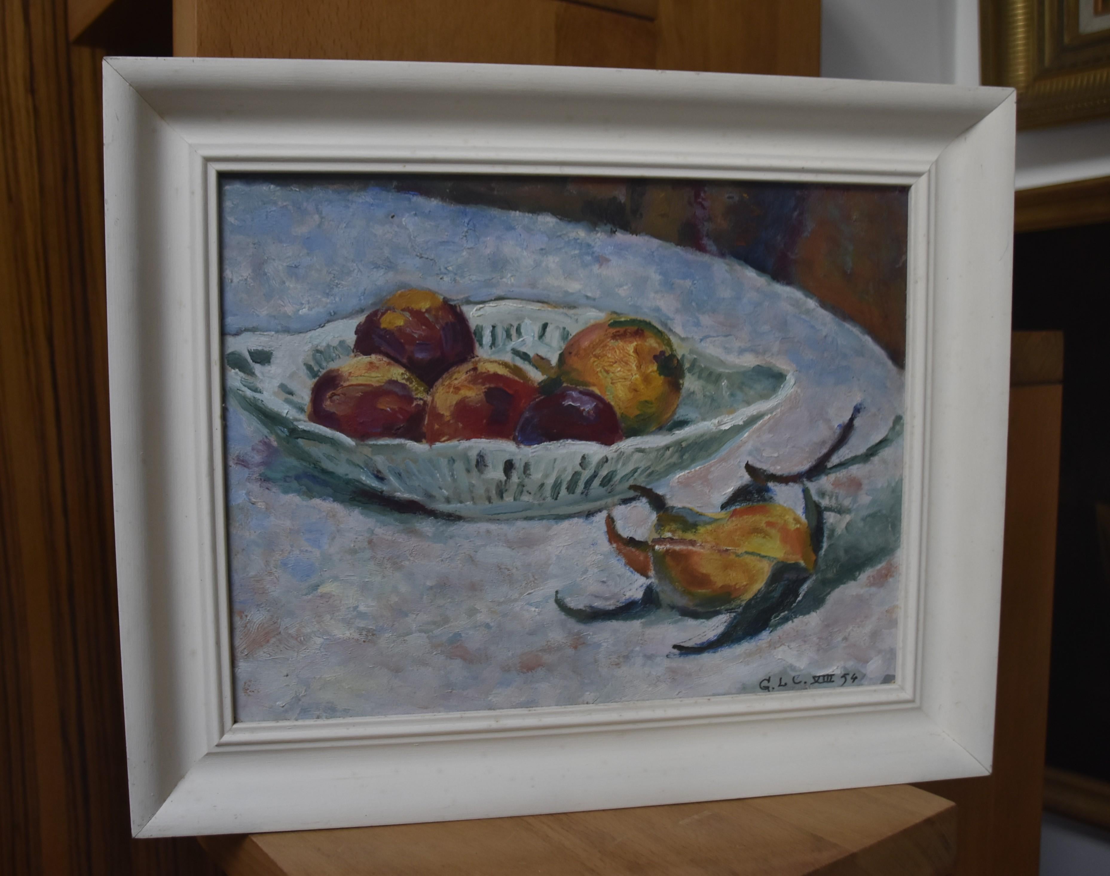 Georges Louis Claude (1879-1963) Still life with fruits, oil on paper signed 6