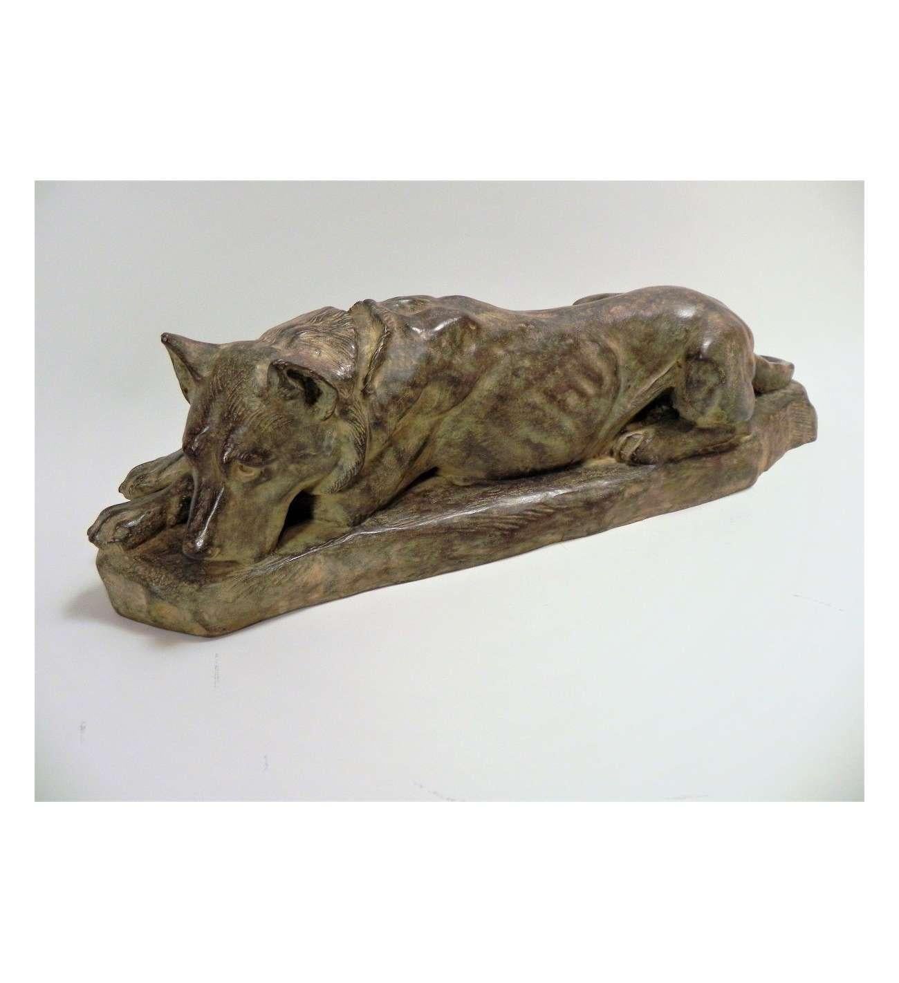 German Shepherd Dog - Georges-lucien Guyot - Modern Sculpture by Georges-Lucien GUYOT