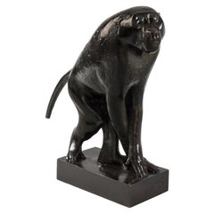 Patinierte Bronzeskulptur „Babouin“ von Lucien Guyot, Georges Lucien