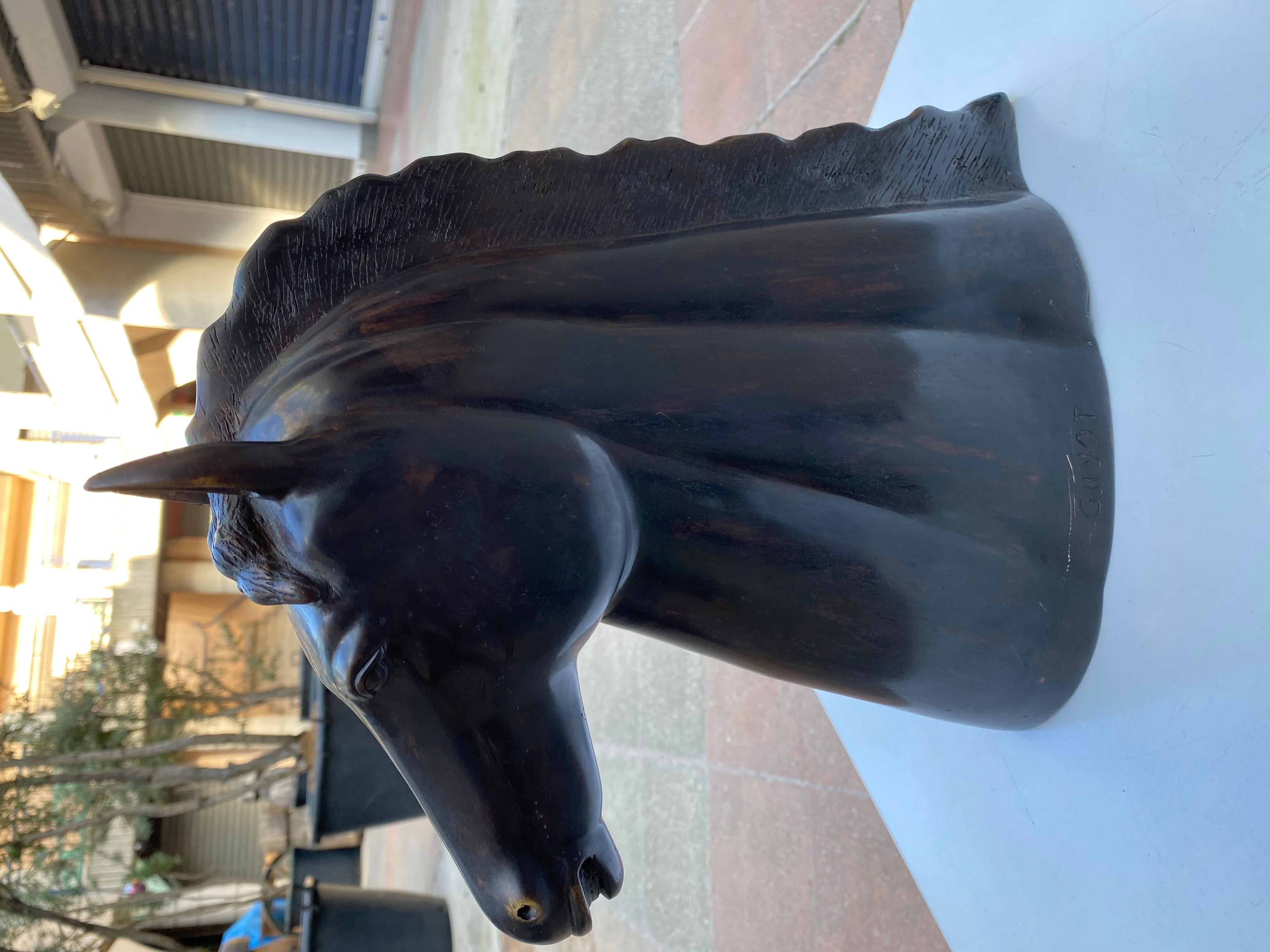 Bronze Georges-Lucien Guyot, Horse head
