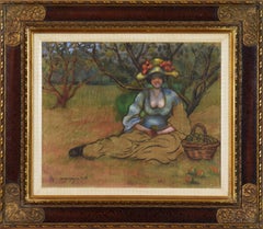 Récolte des Pommes by Georges Manzana Pissarro - Mixed media