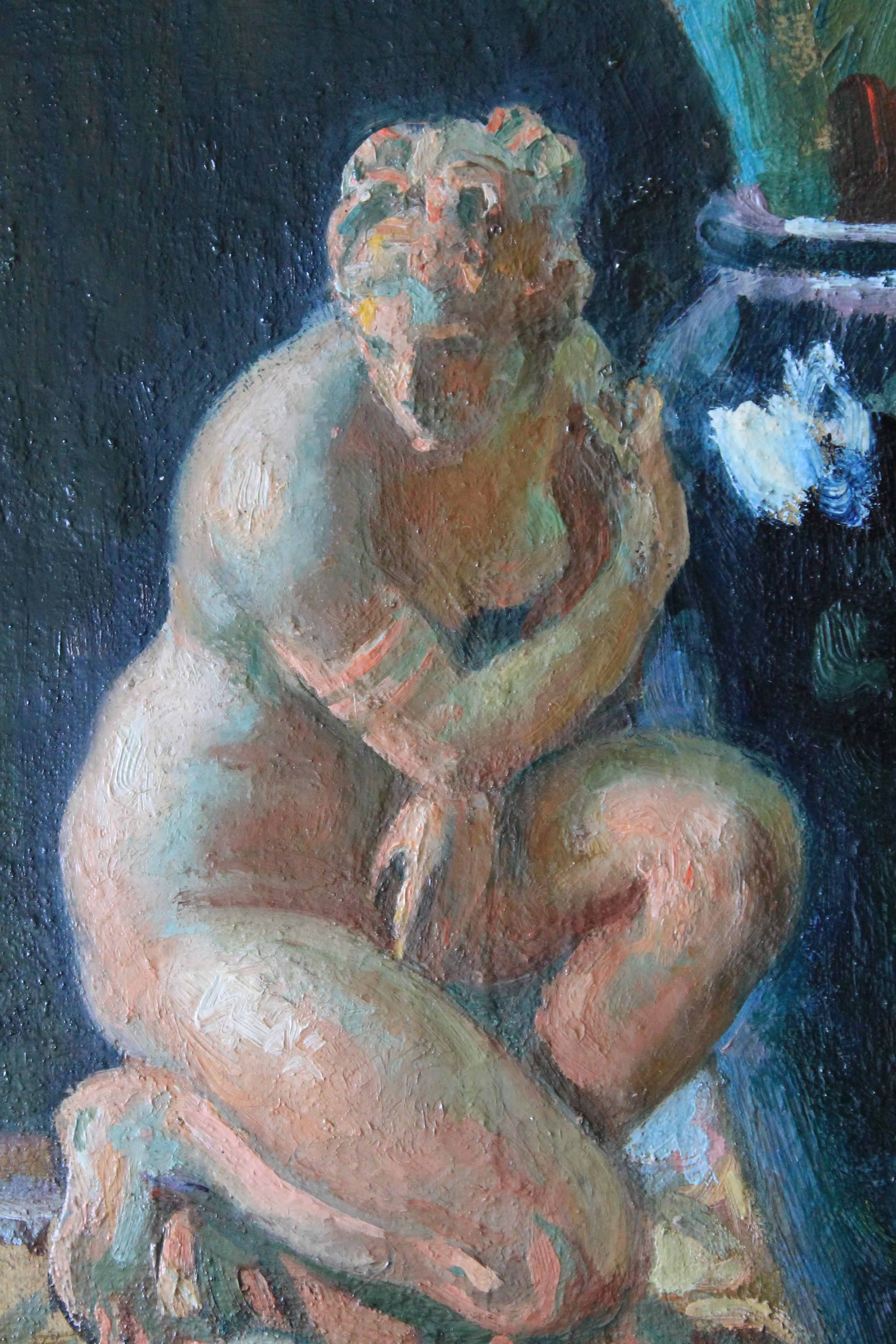 Gran bodegón floral del artista francés Georges Marchou (1898 - 1984) 4
