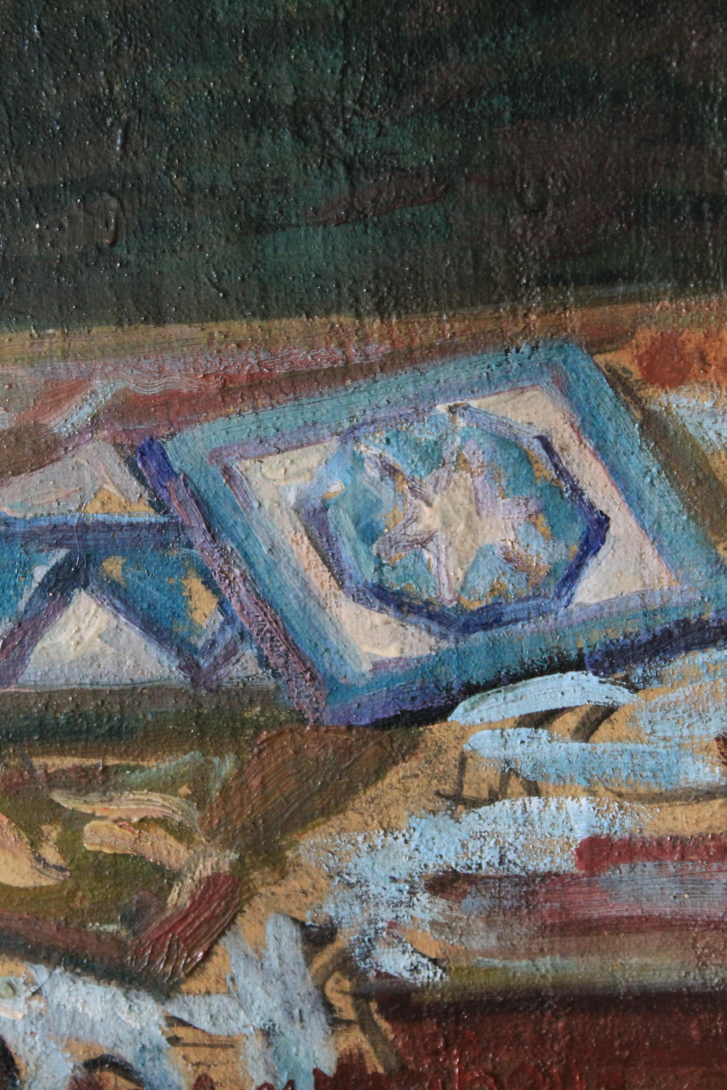 Gran bodegón floral del artista francés Georges Marchou (1898 - 1984) 6