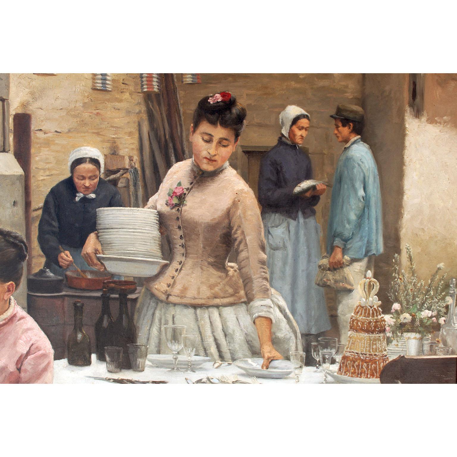 Fine XIX secolo Georges-Marie-Julien Girardo (francese 1856-1914) Olio su tela 