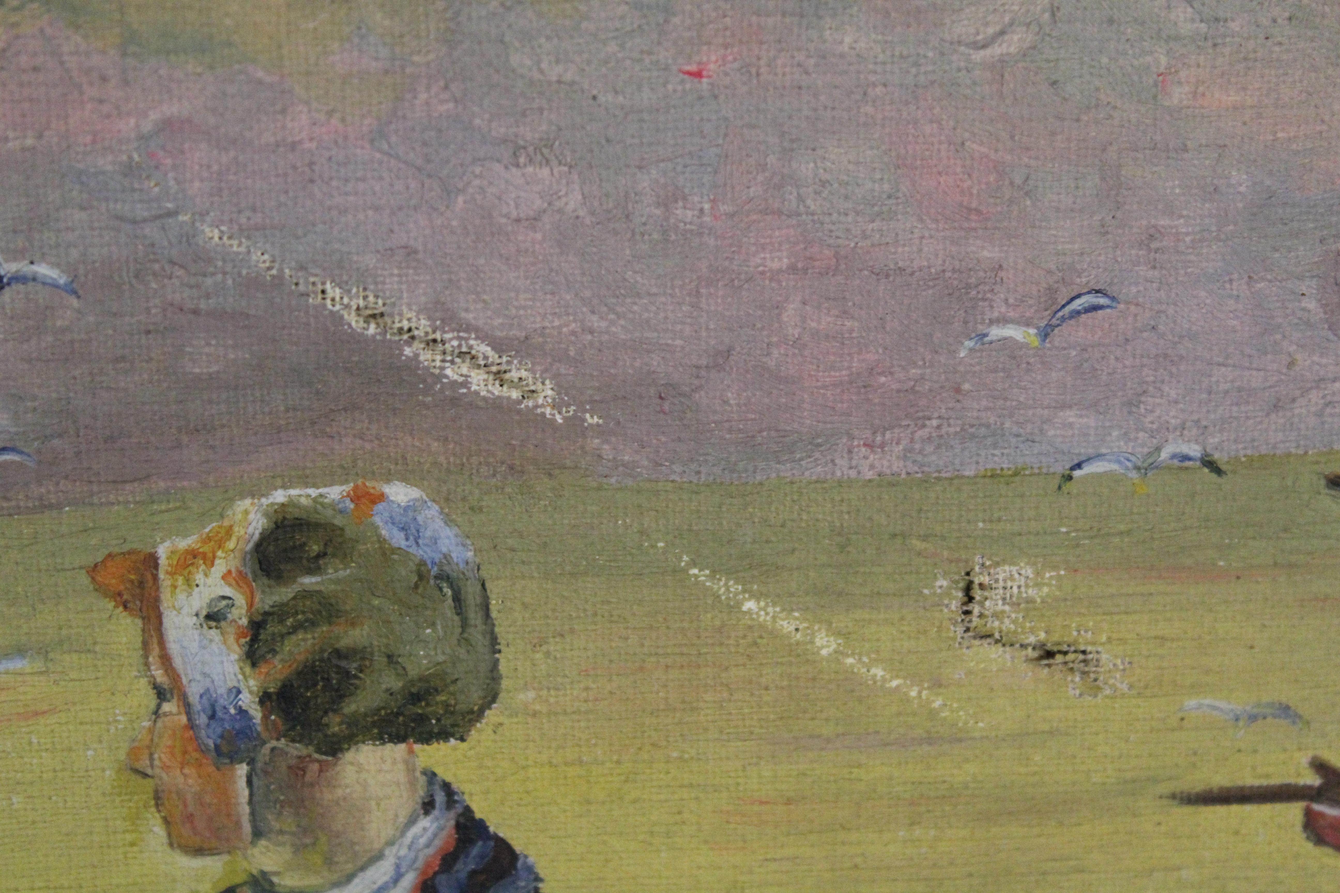 XX secolo Georges Maroniez 'in attesa del ritorno' in cornice in vendita