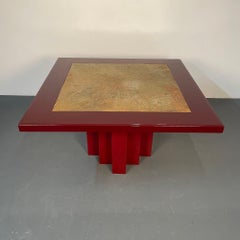 Georges Mathias Table de salle à manger, table de centre, laquée, signée, du milieu du siècle dernier, Belgique