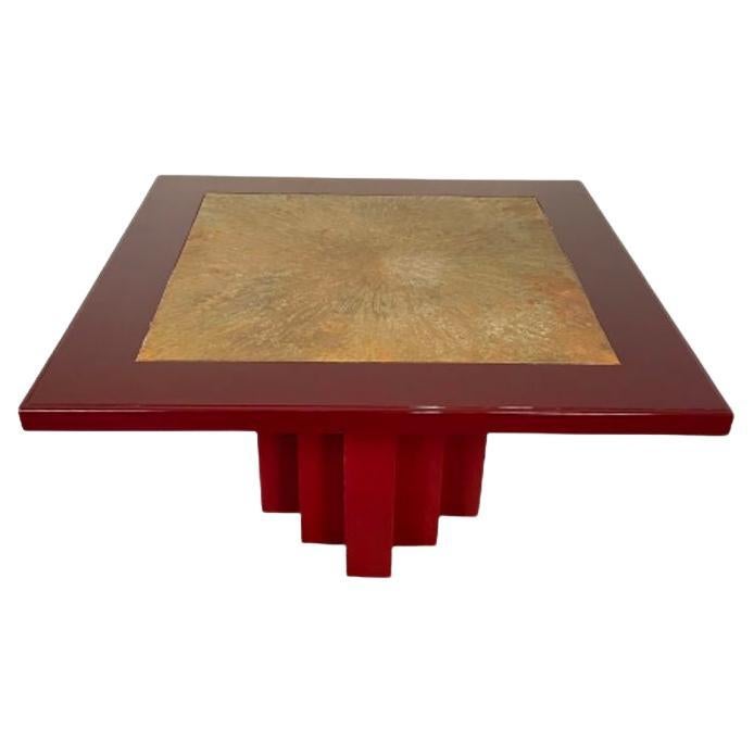 Georges Mathias Belgian Mid-Century Modern Dining, Center Table, Lacquer, Signed For Sale