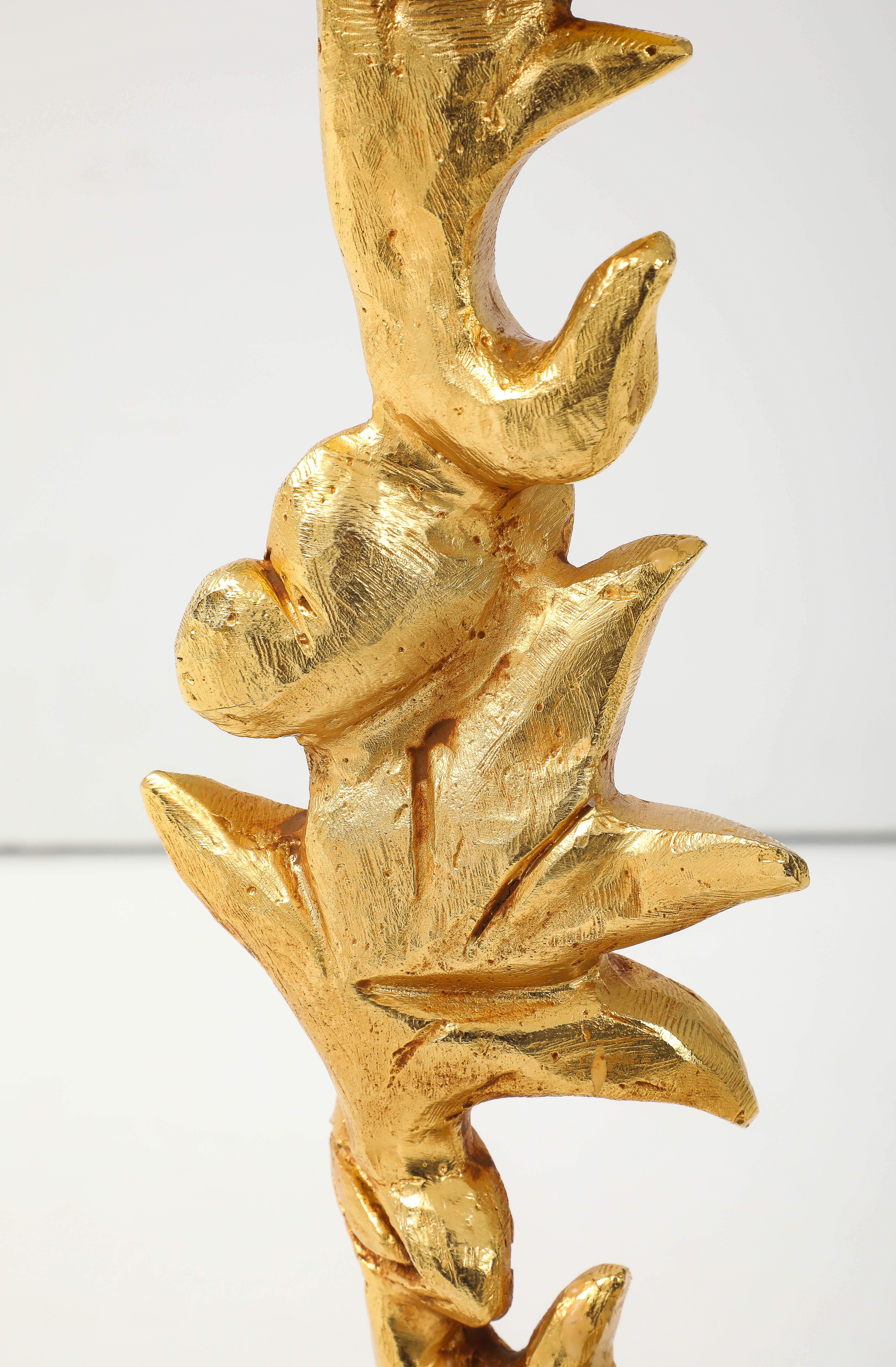 Georges Mathias For Fondica Portacandele in Bronzo Dorato Set Di 4 in vendita 5