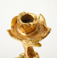 Georges Mathias For Fondica Portacandele in Bronzo Dorato Set Di 4