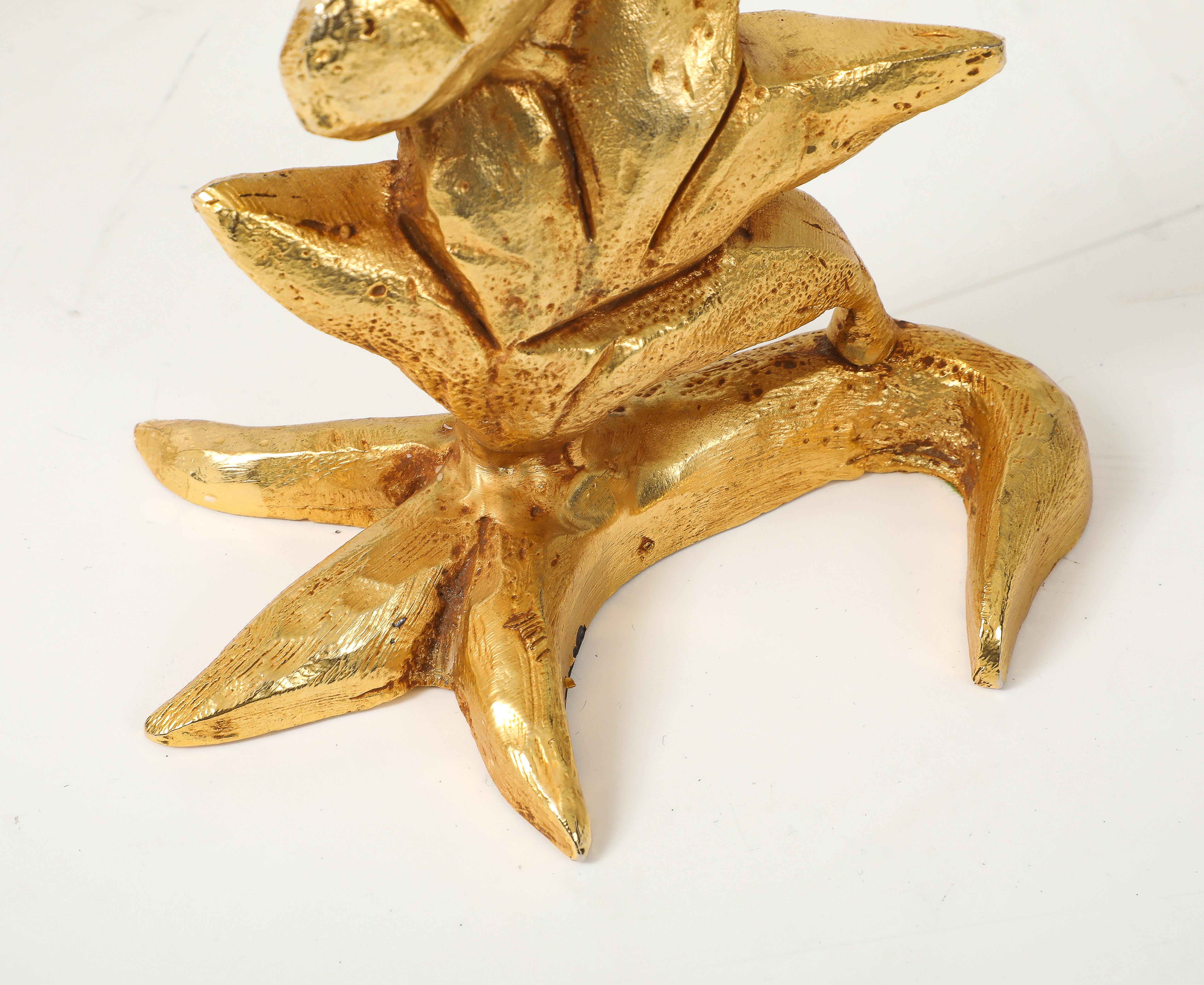 Georges Mathias For Fondica Portacandele in Bronzo Dorato Set Di 4 In condizioni buone in vendita a New York, NY