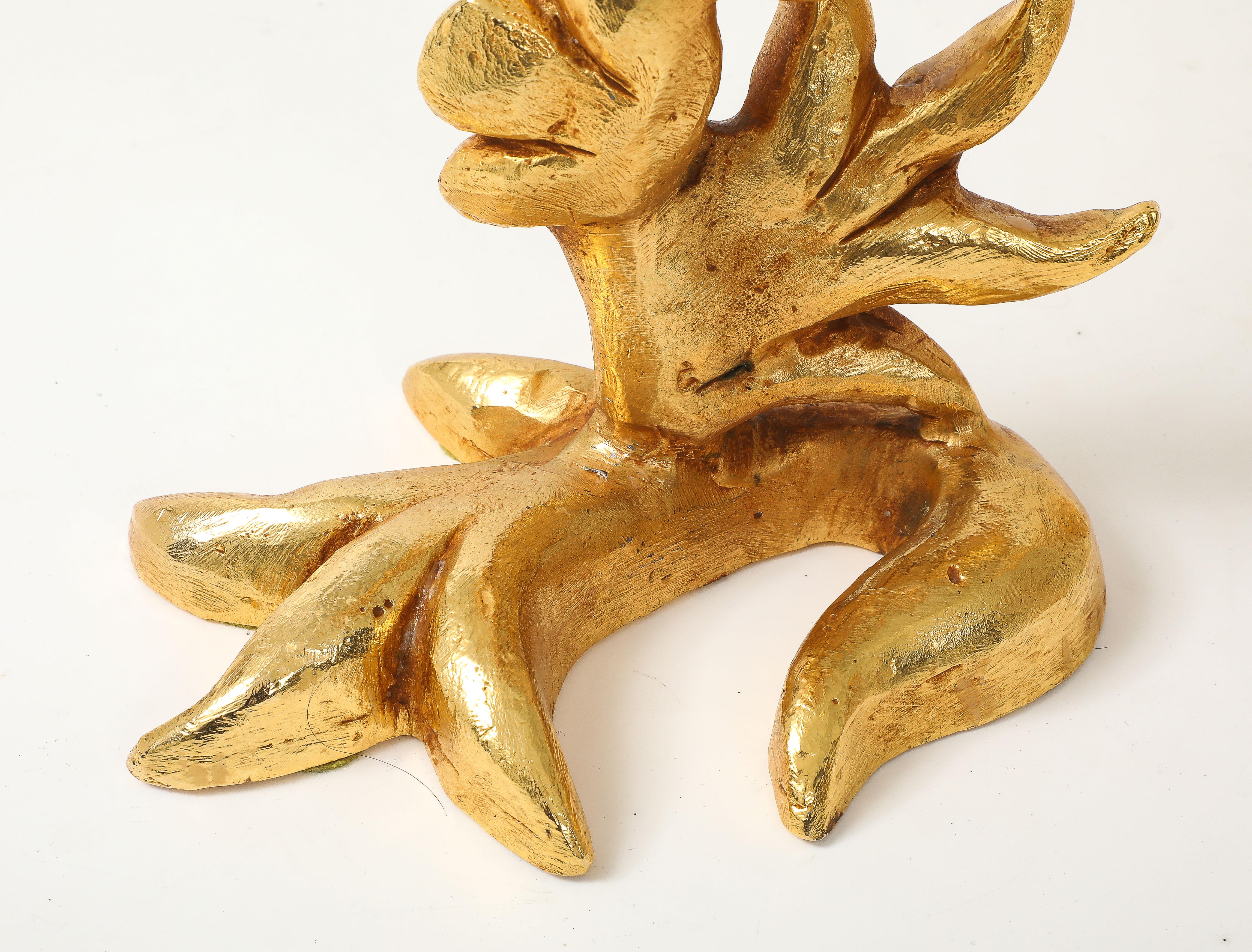 Georges Mathias For Fondica Portacandele in Bronzo Dorato Set Di 4 in vendita 2