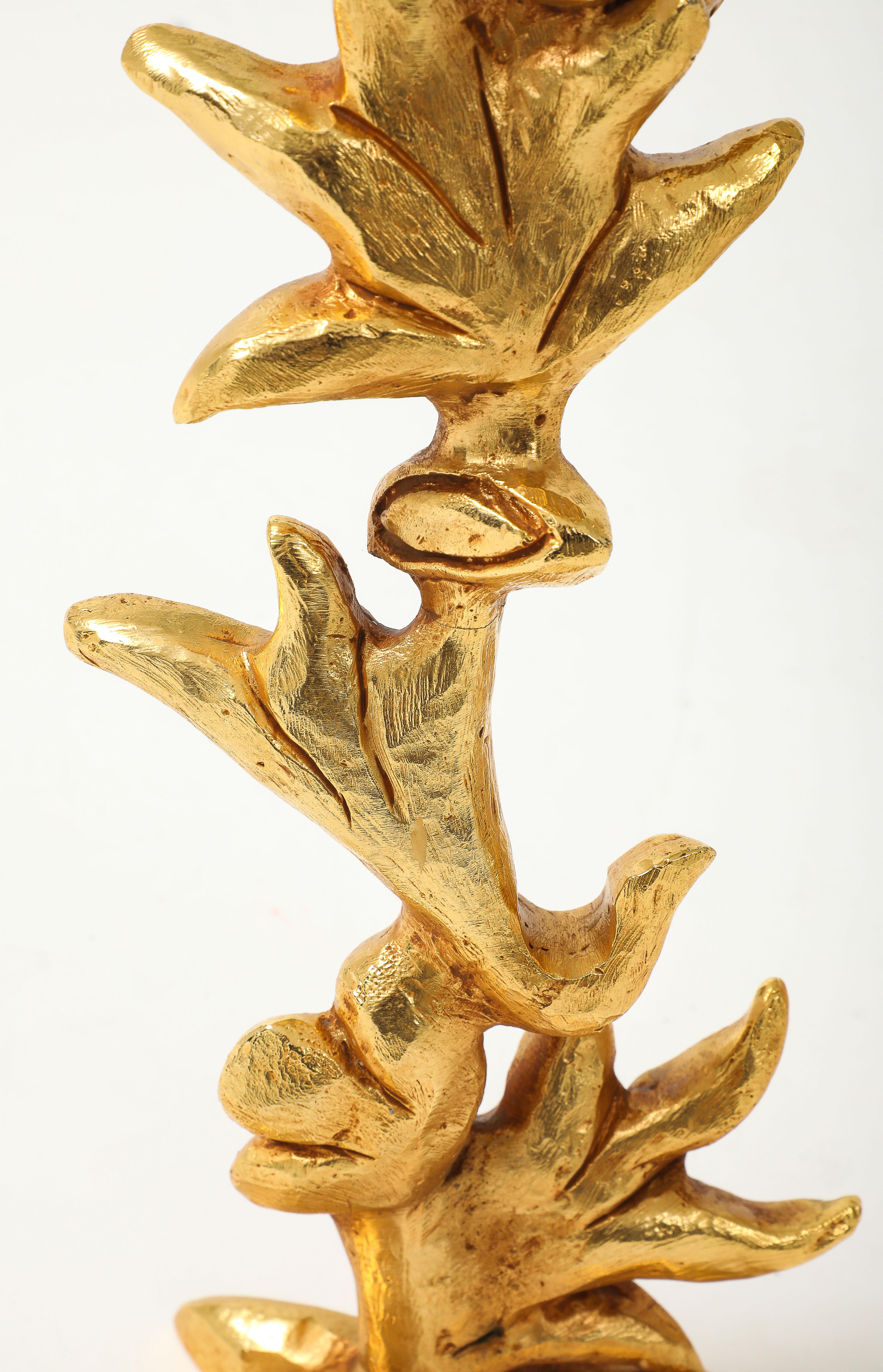 Georges Mathias For Fondica Portacandele in Bronzo Dorato Set Di 4 in vendita 3