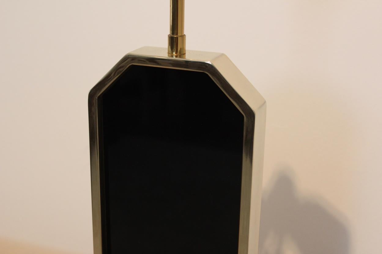 Belgian Georges Mathias Signed 23-Carat Gold-Plated Handmade Etched Table Lamp For Sale